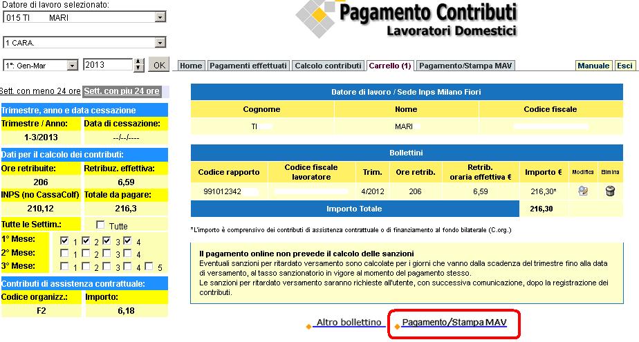 1pagamento stampa mav