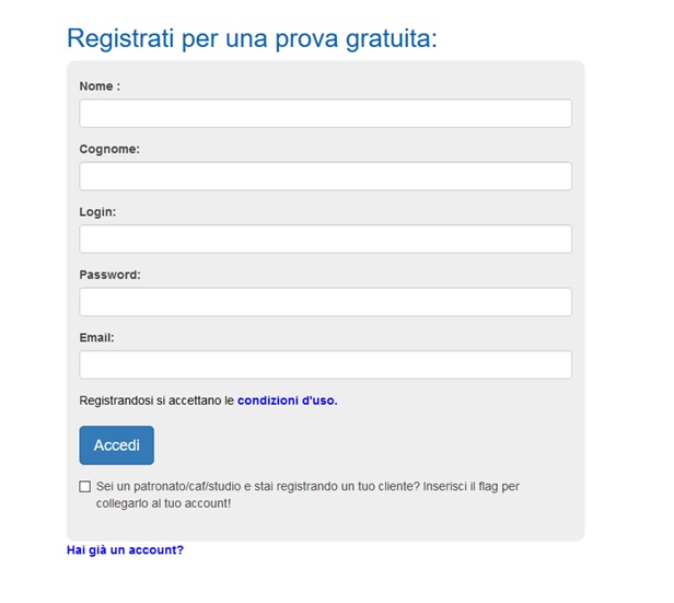 Registrazione